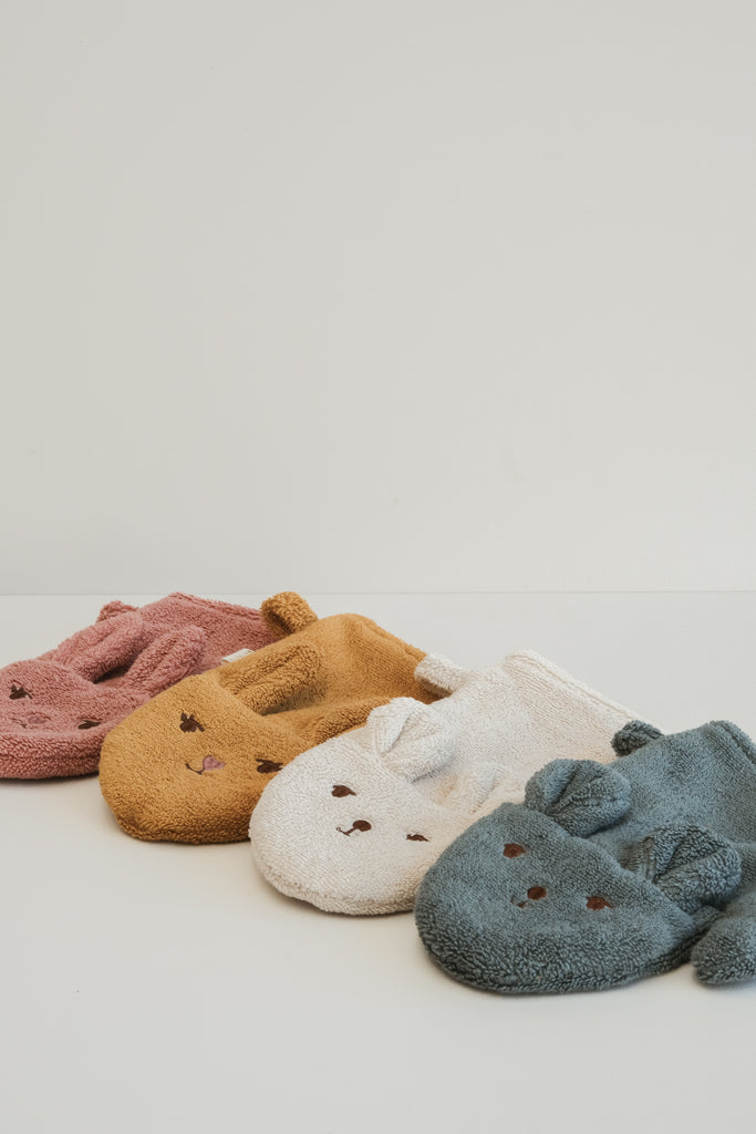 Fabelab maudymosi pirštinės "Bear and Bunny"