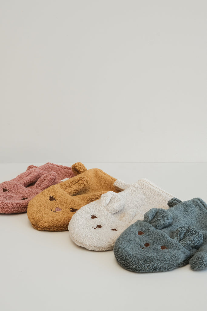 Fabelab maudymosi pirštinės "Bear and Bunny"