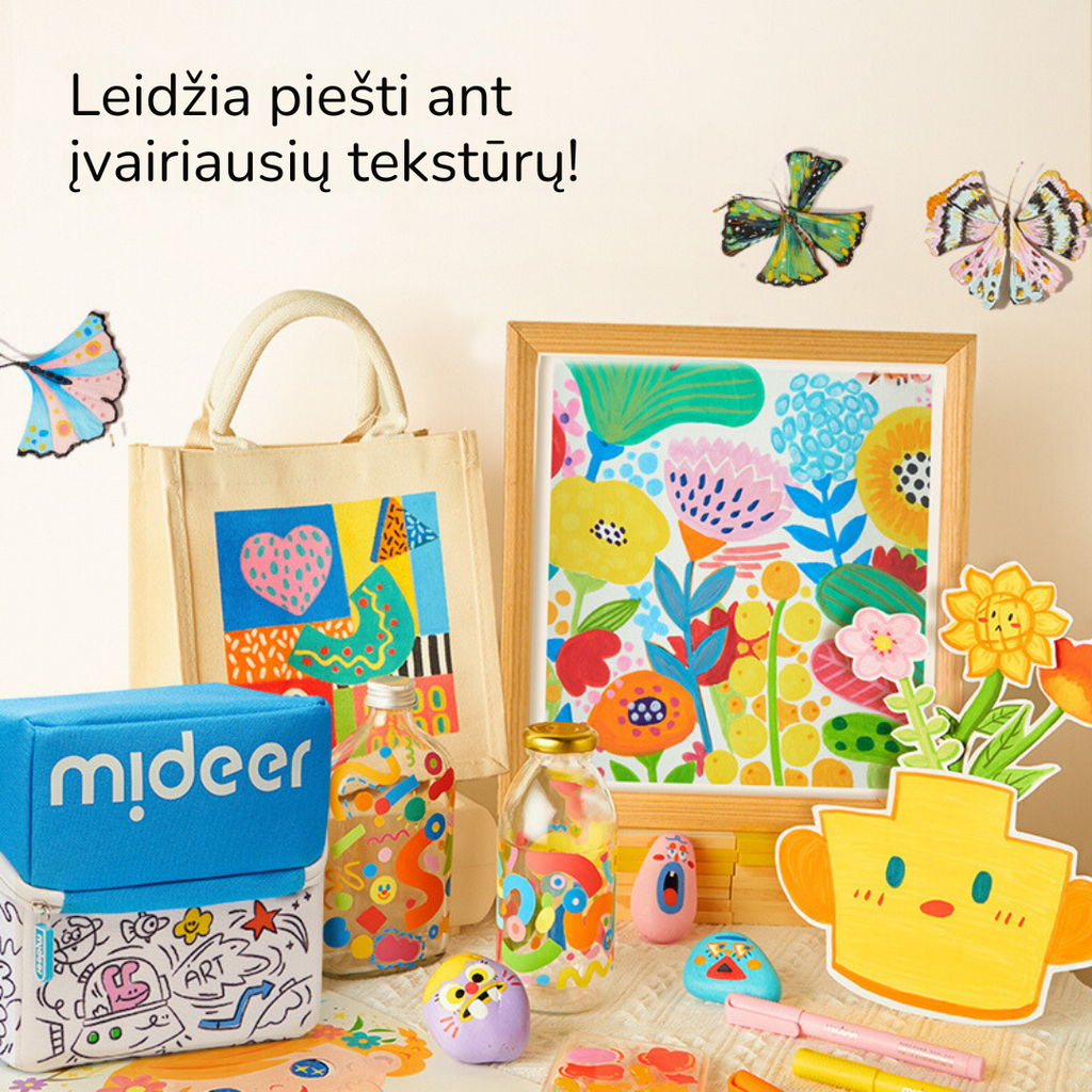 Mideer akriliniai markeriai krepšyje “Graffiti”