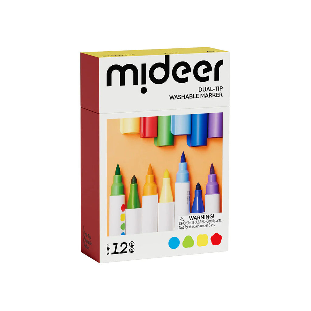 Mideer dvipusiai nuplaunami markeriai flomasteriai
