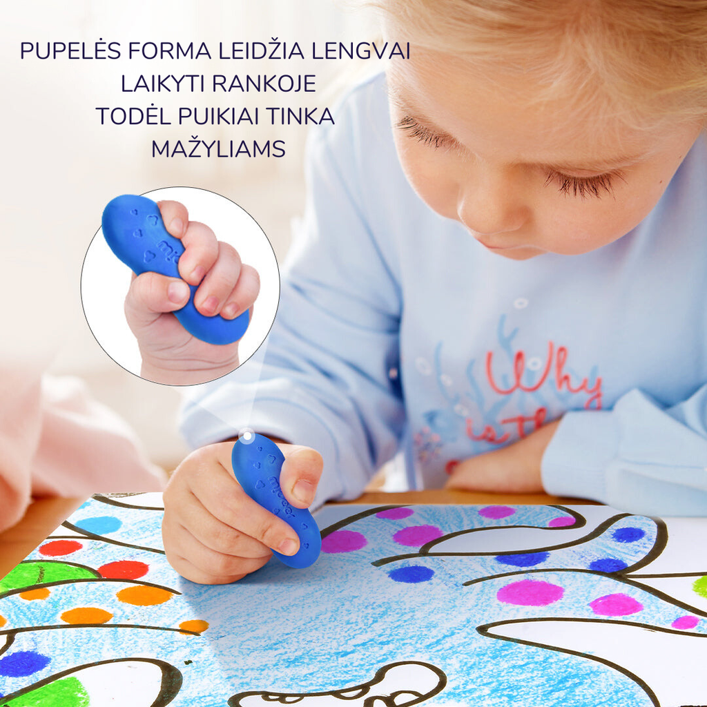 Mideer bičių vaško kreidelės "Pupelės"