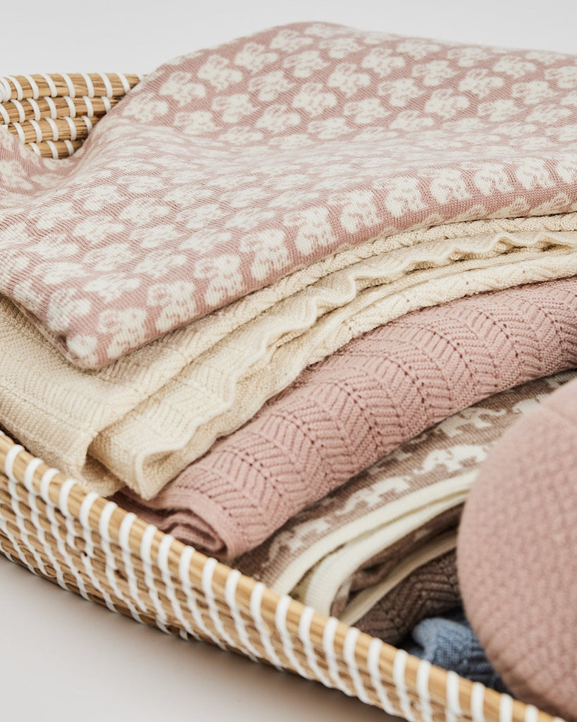 Smallstuff merino vilnos pledas "Triušiukai"