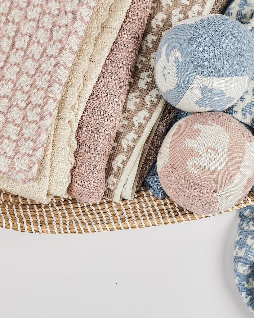 Smallstuff merino vilnos pledas "Triušiukai"