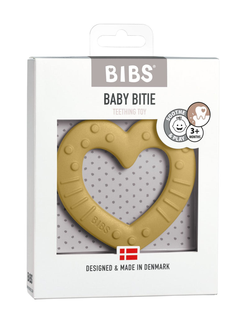 BIBS kramtukas širdelė "Bitie Mustard"